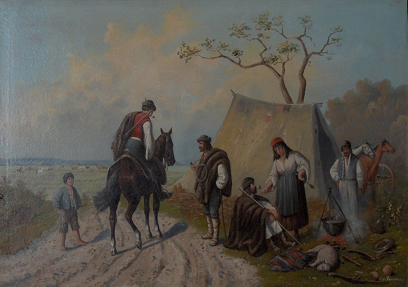 unknow artist Encampment of horse keepers